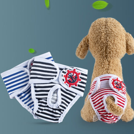 2 PCS Pet Physiological Pants Female Dog Physiological Period Hygiene Pants, Size: S(Red White Stripes)-garmade.com