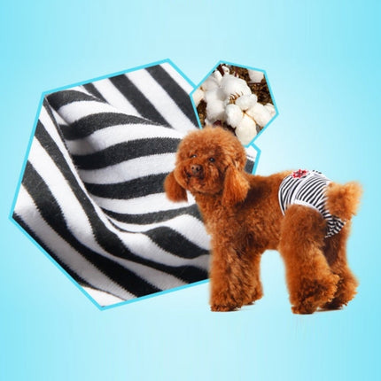2 PCS Pet Physiological Pants Female Dog Physiological Period Hygiene Pants, Size: M(Red White Stripes)-garmade.com