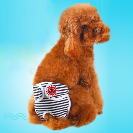 2 PCS Pet Physiological Pants Female Dog Physiological Period Hygiene Pants, Size: M(Black White Stripes)-garmade.com