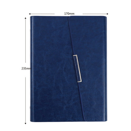 2 PCS Business Notebook Imitation Leather PU Tri-Fold Loose-Leaf Notepad, Specification: A5(Blue)-garmade.com