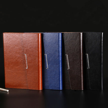 2 PCS Business Notebook Imitation Leather PU Tri-Fold Loose-Leaf Notepad, Specification: A5(Coffee)-garmade.com