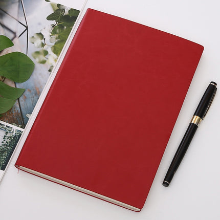 2 PCS Imitation Leather Business Notebook Retro Notebook, Cover color: Red, Specification: A5-garmade.com