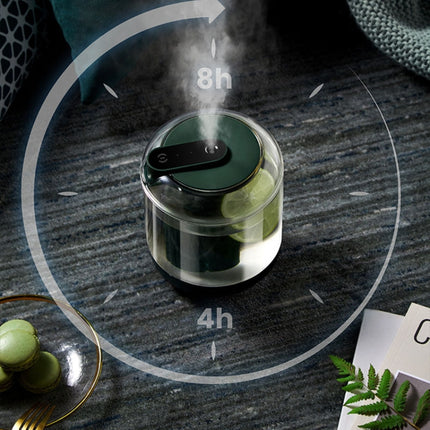BF143 USB Mini Home Office Bedroom Desktop Mist Maker Moisturizer with Night Light Essential Oil Aromatherapy Diffuser Flower And Fruit Air Humidifier(Green)-garmade.com