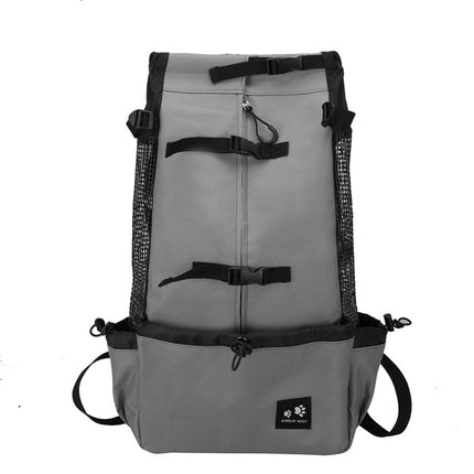 Ventilated And Breathable Washable Pet Portable Backpack, Size: M(Dark Gray)-garmade.com
