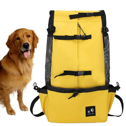 Ventilated And Breathable Washable Pet Portable Backpack, Size: M(Yellow)-garmade.com