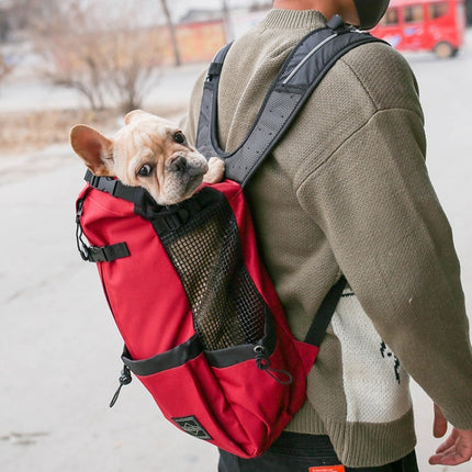 Ventilated And Breathable Washable Pet Portable Backpack, Size: M(Red)-garmade.com