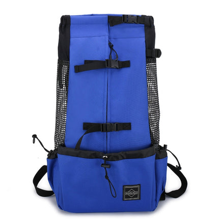Ventilated And Breathable Washable Pet Portable Backpack, Size: L(Blue)-garmade.com