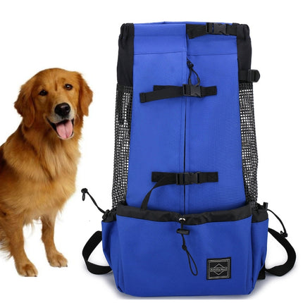 Ventilated And Breathable Washable Pet Portable Backpack, Size: XL(Blue)-garmade.com