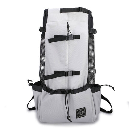 Ventilated And Breathable Washable Pet Portable Backpack, Size: XL(Light Grey)-garmade.com