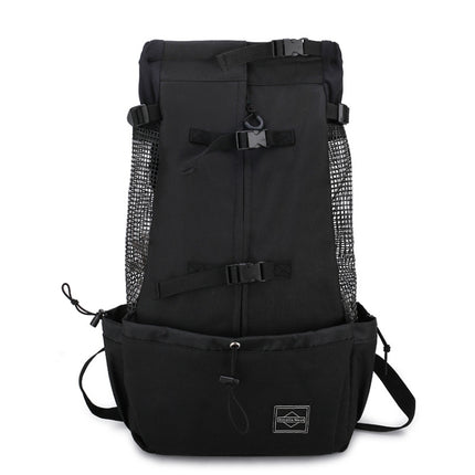 Ventilated And Breathable Washable Pet Portable Backpack, Size: XL(Black)-garmade.com