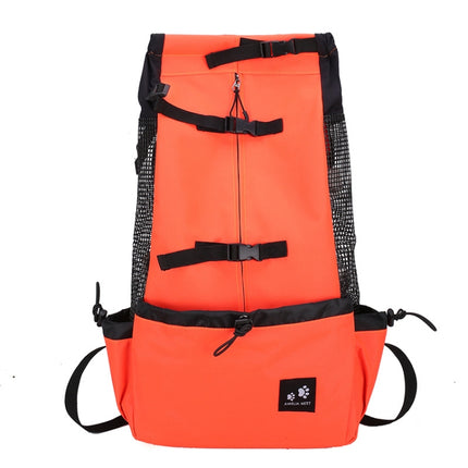 Ventilated And Breathable Washable Pet Portable Backpack, Size: XL(Orange)-garmade.com