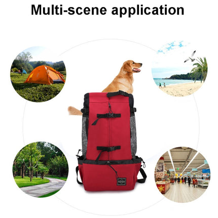 Ventilated And Breathable Washable Pet Portable Backpack, Size: XL(Orange)-garmade.com