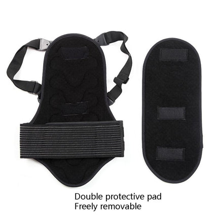 SULAITE Ski Thickening Outdoor Sports Spine Protection Detachable Fits The Human Body Thickening Protective Gear, Specification: S(Black)-garmade.com