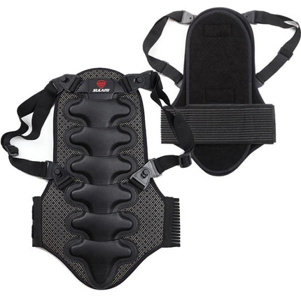 SULAITE Ski Thickening Outdoor Sports Spine Protection Detachable Fits The Human Body Thickening Protective Gear, Specification: M(Black)-garmade.com