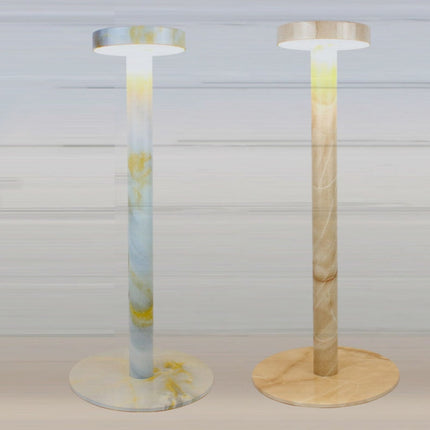 BC965 Student Eye Protection USB Waterproof LED Table Lamp Bedside Bar Table Lamp, Colour: Yellow Marble Pattern-garmade.com