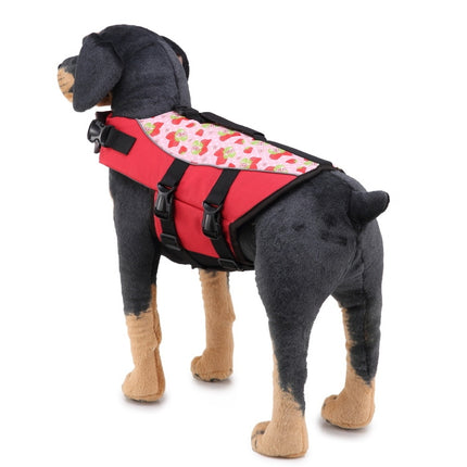 Dog Supplies Pet Swimwear Life Jackets, Size: M(JSY07 Red)-garmade.com