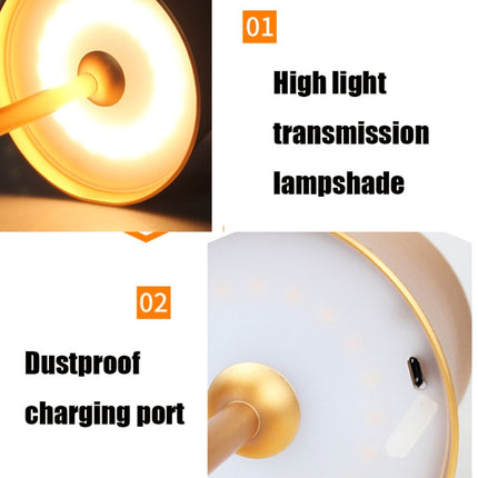 BC963B LED Student Eye Protection Table Lamp Bar Atmosphere Lamp Baby Feeding Bedside Lamp(Gold)-garmade.com