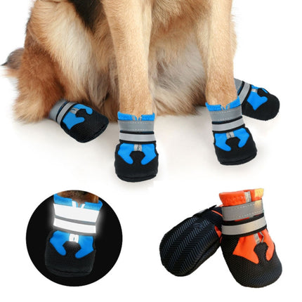 Wear-Resistant Non-Slip & Waterproof Pet Shoe Covers Medium And Large Dog Shoes(S Orange)-garmade.com