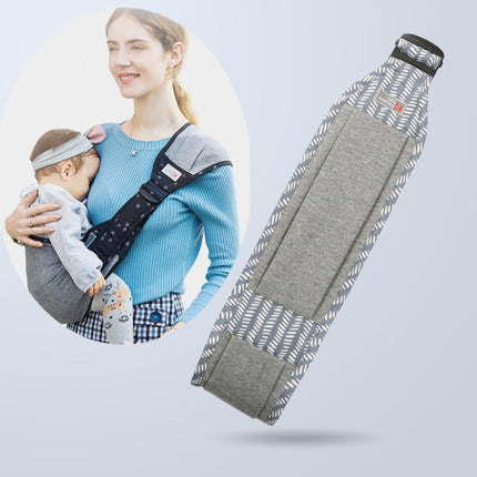 Kangaroo Baby Portable Single Shoulder Strap Simple Spring And Autumn Baby Stool(White Strips On Blue Background)-garmade.com