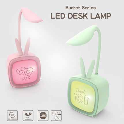 2 PCS Cute Pet USB Table Lamp Energy-Saving Eye Protection LED Bedroom Dormitory Night Light, Random Color Delivery(Archie)-garmade.com