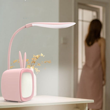 2 PCS Cute Pet USB Table Lamp Energy-Saving Eye Protection LED Bedroom Dormitory Night Light, Random Color Delivery( Fawn)-garmade.com