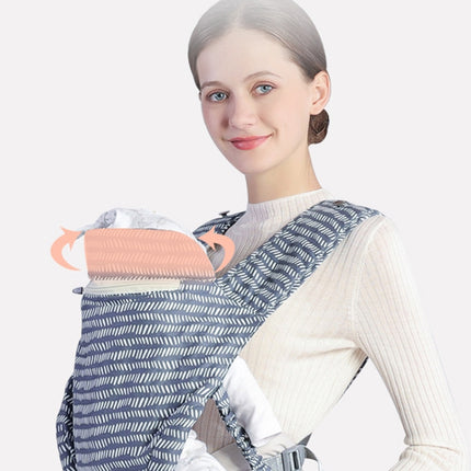 Kangaroo Baby Portable Multifunctional Baby Carrier Front Hold Baby Breathable Carrier(Dream Gray)-garmade.com