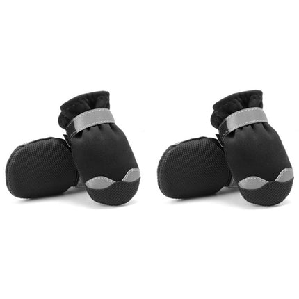 Pet Waterproof Non-Slip Wear-Resistant Snow Boots Four Seasons Dog Shoes, Size: 1(Black)-garmade.com