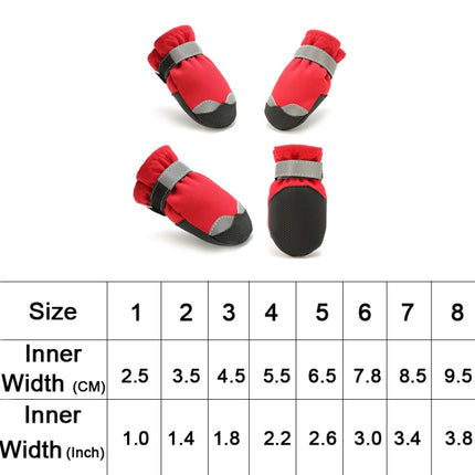 Pet Waterproof Non-Slip Wear-Resistant Snow Boots Four Seasons Dog Shoes, Size: 4(Orange)-garmade.com