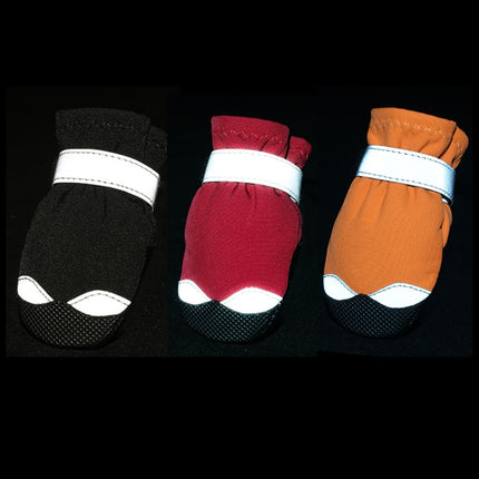 Pet Waterproof Non-Slip Wear-Resistant Snow Boots Four Seasons Dog Shoes, Size: 7(Black)-garmade.com