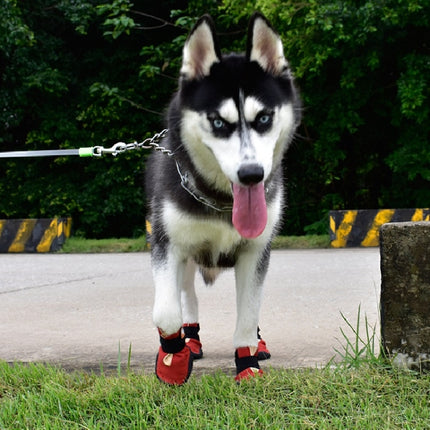 HCPET Non-Slip Wear-Resistant Pet Shoes Four Seasons Breathable Dog Shoes, Size: 1(Black)-garmade.com