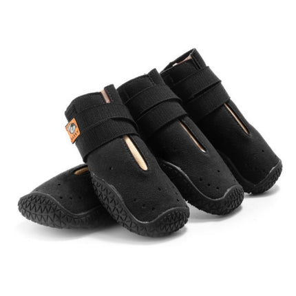 HCPET Non-Slip Wear-Resistant Pet Shoes Four Seasons Breathable Dog Shoes, Size: 3(Black)-garmade.com