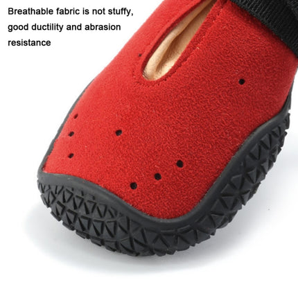 HCPET Non-Slip Wear-Resistant Pet Shoes Four Seasons Breathable Dog Shoes, Size: 4(Black)-garmade.com