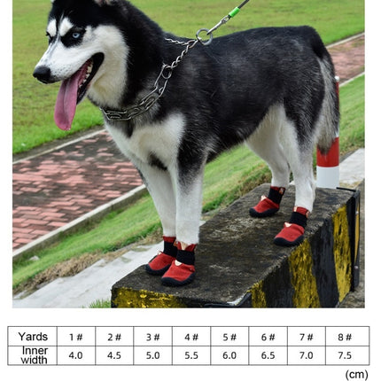 HCPET Non-Slip Wear-Resistant Pet Shoes Four Seasons Breathable Dog Shoes, Size: 8(Black)-garmade.com