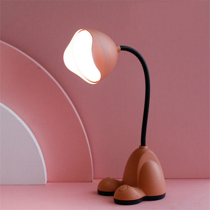 2 PCS Bedroom Bedside Dormitory Desk Study Eye Potection Desk Lamp(FY7711 Pink)-garmade.com