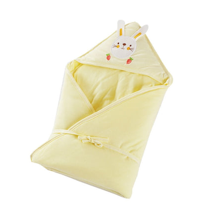85x85 120g Baby Cotton Soft Swaddling Quilt Thickness Optional(Yellow)-garmade.com