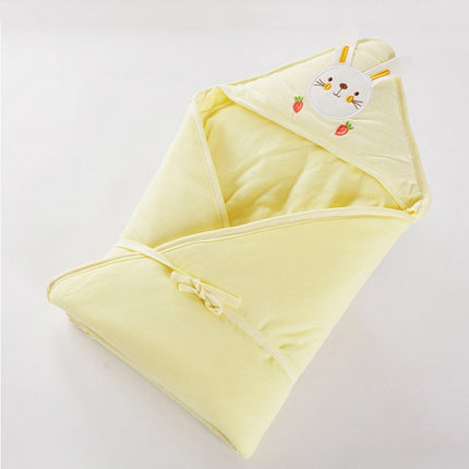 85x85 120g Baby Cotton Soft Swaddling Quilt Thickness Optional(Yellow)-garmade.com
