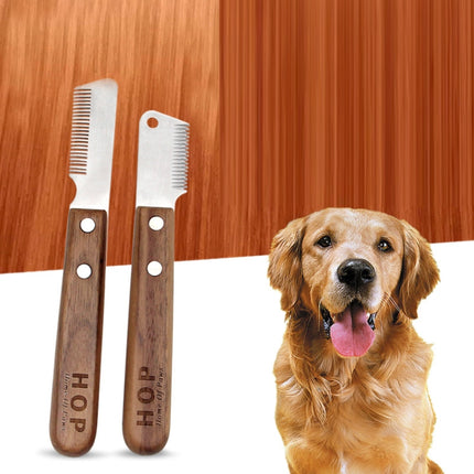 HOP Terrier Dog Plucking Knife Pet Grooming & Shaving Tool( CS21 Left Hand)-garmade.com