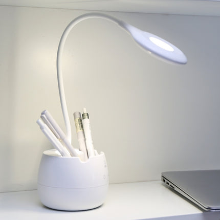 Deli 4326 Three-gear Adjustable Ring USB Charging Desk Lamp with Pen Holder-garmade.com