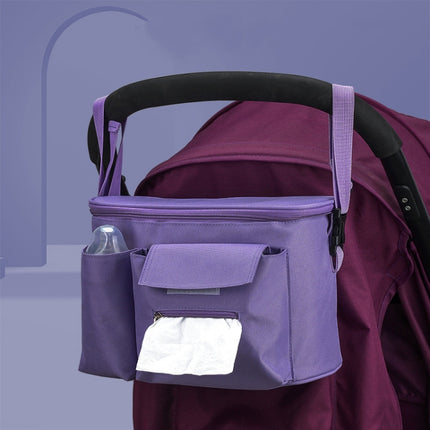Multifunctional Stroller Hanging Bag Stroller Baby Bottle Water Bottle Bag Storage bag(Purple)-garmade.com