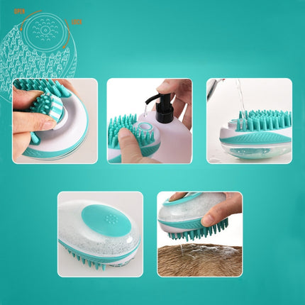 Pet Bath Brush Dog Massage Cleaning And Beauty Products(Green)-garmade.com
