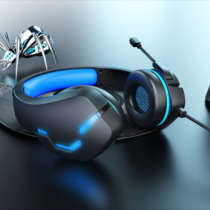 J10 Wired Gaming Headset Gaming Luminous Headset(Dark Blue)-garmade.com