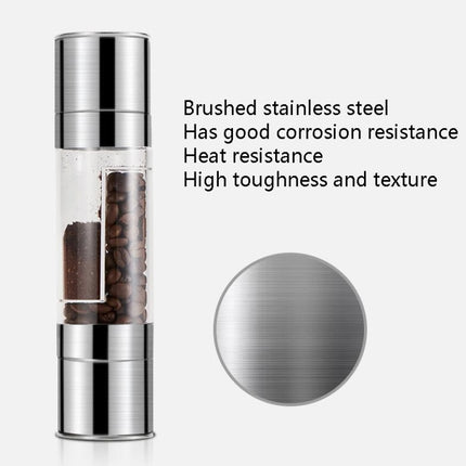 2 in 1 Stainless Steel Manual Pepper Mill Double-Head Pepper Mill-garmade.com