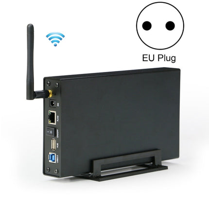 Blueendless 3.5 inch Mobile Hard Disk Box WIFI Wireless NAS Private Cloud Storage( EU Plug)-garmade.com