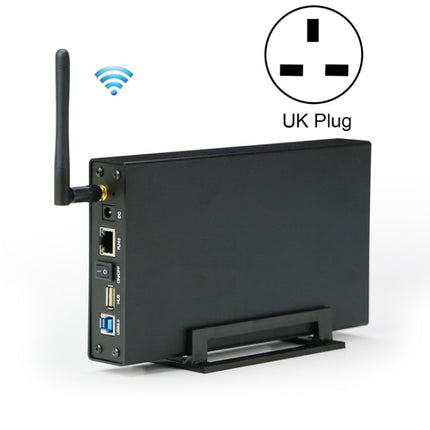 Blueendless 3.5 inch Mobile Hard Disk Box WIFI Wireless NAS Private Cloud Storage(UK Plug)-garmade.com