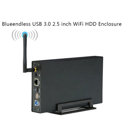 Blueendless 3.5 inch Mobile Hard Disk Box WIFI Wireless NAS Private Cloud Storage(UK Plug)-garmade.com