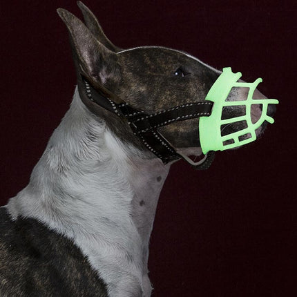 Fluorescent Dog Mouth Cover Pet Masks Anti-Bite And Bark Stopper Pet Supplies, Specification: Number 1-garmade.com