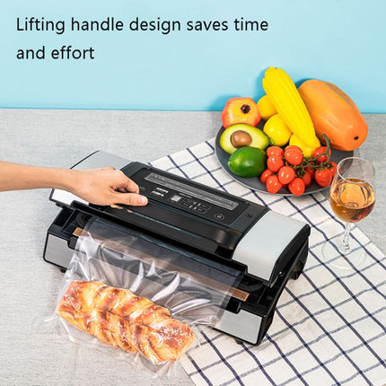 Deli Household Food Sealing Machine Fresh-Keeping Compression Small Packaging Machine, CN Plug, Model: 14891 (Black)-garmade.com