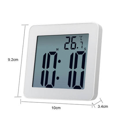 Waterproof Wall Clock LCD Bathroom Clock Kitchen Electronic Alarm Clock-garmade.com