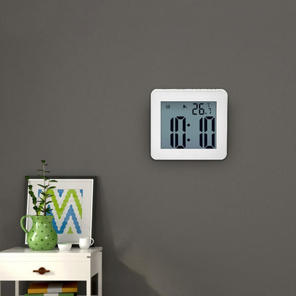 Waterproof Wall Clock LCD Bathroom Clock Kitchen Electronic Alarm Clock-garmade.com