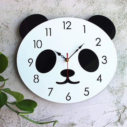 Cartoon Wall Clock Acrylic Clock Panda Simple Home Wall Clock-garmade.com